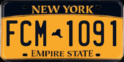 NY license plate FCM1091