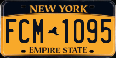 NY license plate FCM1095