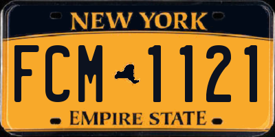 NY license plate FCM1121
