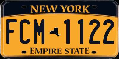 NY license plate FCM1122
