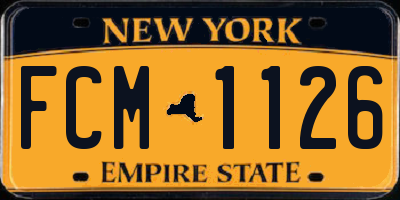 NY license plate FCM1126