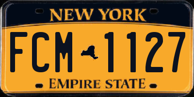 NY license plate FCM1127