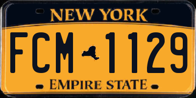 NY license plate FCM1129
