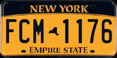 NY license plate FCM1176