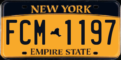 NY license plate FCM1197