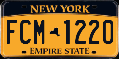 NY license plate FCM1220