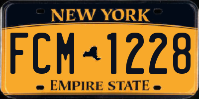 NY license plate FCM1228