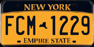 NY license plate FCM1229