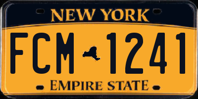 NY license plate FCM1241