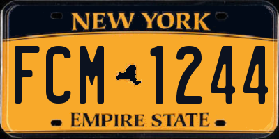 NY license plate FCM1244