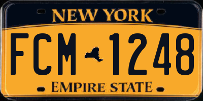NY license plate FCM1248