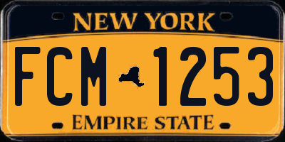 NY license plate FCM1253