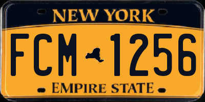 NY license plate FCM1256
