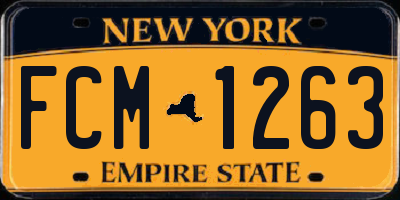 NY license plate FCM1263