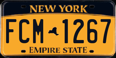 NY license plate FCM1267