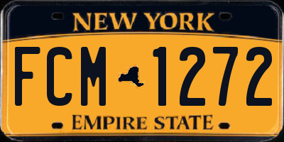 NY license plate FCM1272