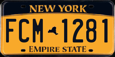 NY license plate FCM1281