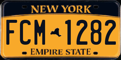 NY license plate FCM1282