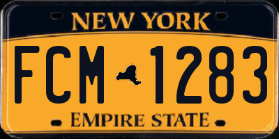 NY license plate FCM1283