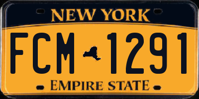 NY license plate FCM1291