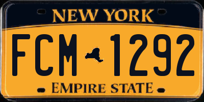 NY license plate FCM1292