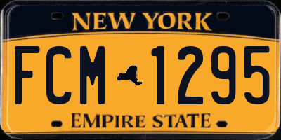 NY license plate FCM1295