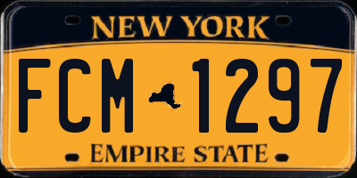 NY license plate FCM1297