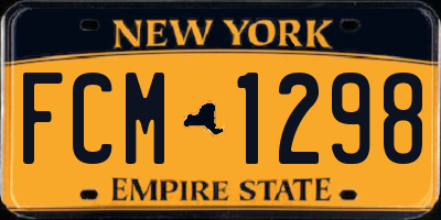 NY license plate FCM1298