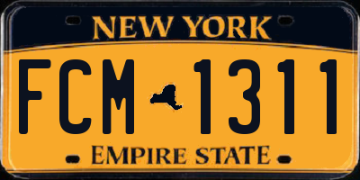 NY license plate FCM1311