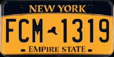 NY license plate FCM1319