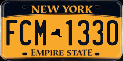 NY license plate FCM1330