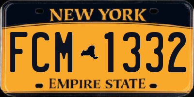 NY license plate FCM1332