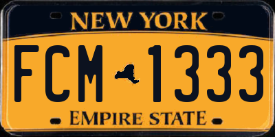 NY license plate FCM1333
