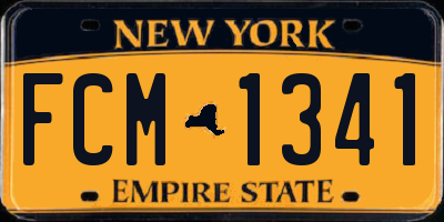 NY license plate FCM1341