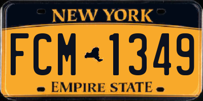 NY license plate FCM1349