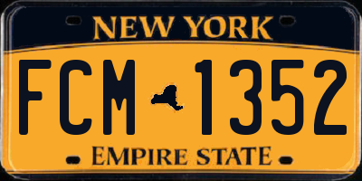 NY license plate FCM1352