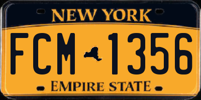 NY license plate FCM1356