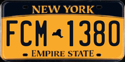 NY license plate FCM1380