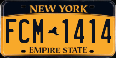 NY license plate FCM1414