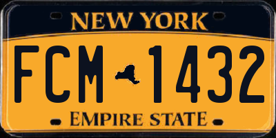NY license plate FCM1432