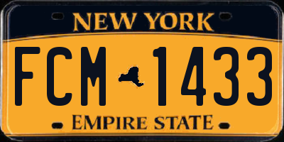 NY license plate FCM1433