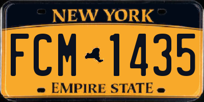 NY license plate FCM1435