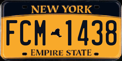NY license plate FCM1438