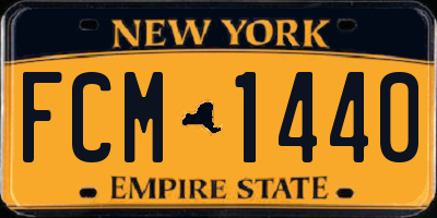 NY license plate FCM1440
