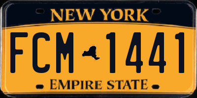 NY license plate FCM1441
