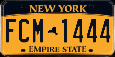 NY license plate FCM1444