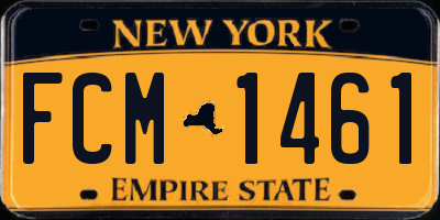 NY license plate FCM1461