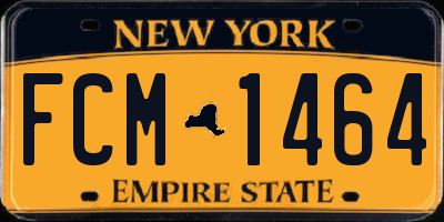 NY license plate FCM1464