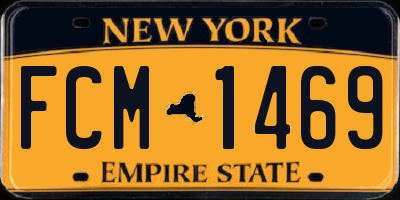 NY license plate FCM1469