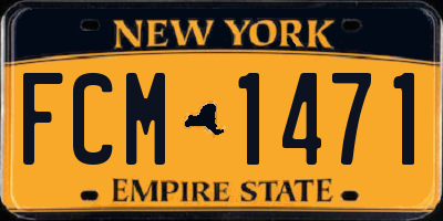NY license plate FCM1471